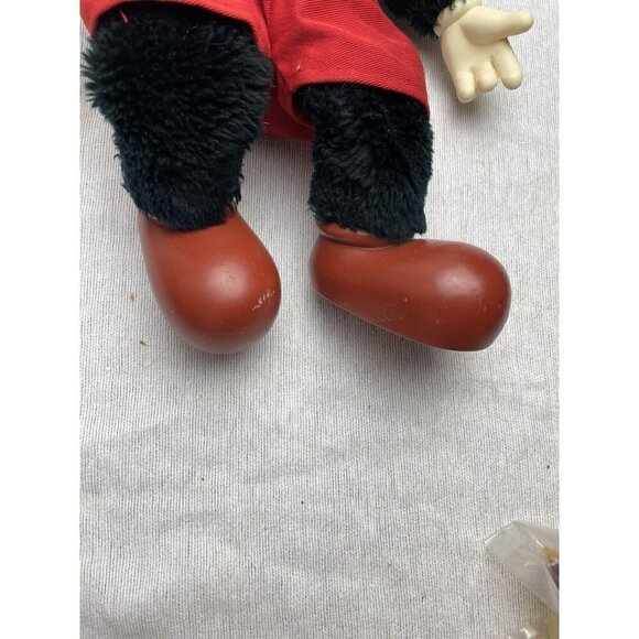 Vintage Applause Walt Disney Mickey Mouse Plastic Face Stuffed Toy 12" Hard Feet - Picture 2 of 9